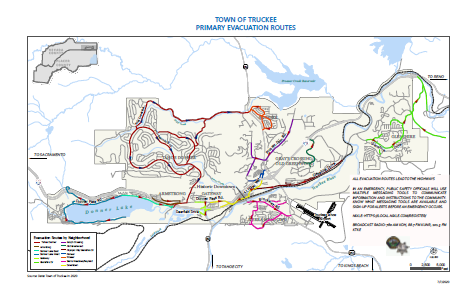 Town of Truckee Primary Evacuation Routes
