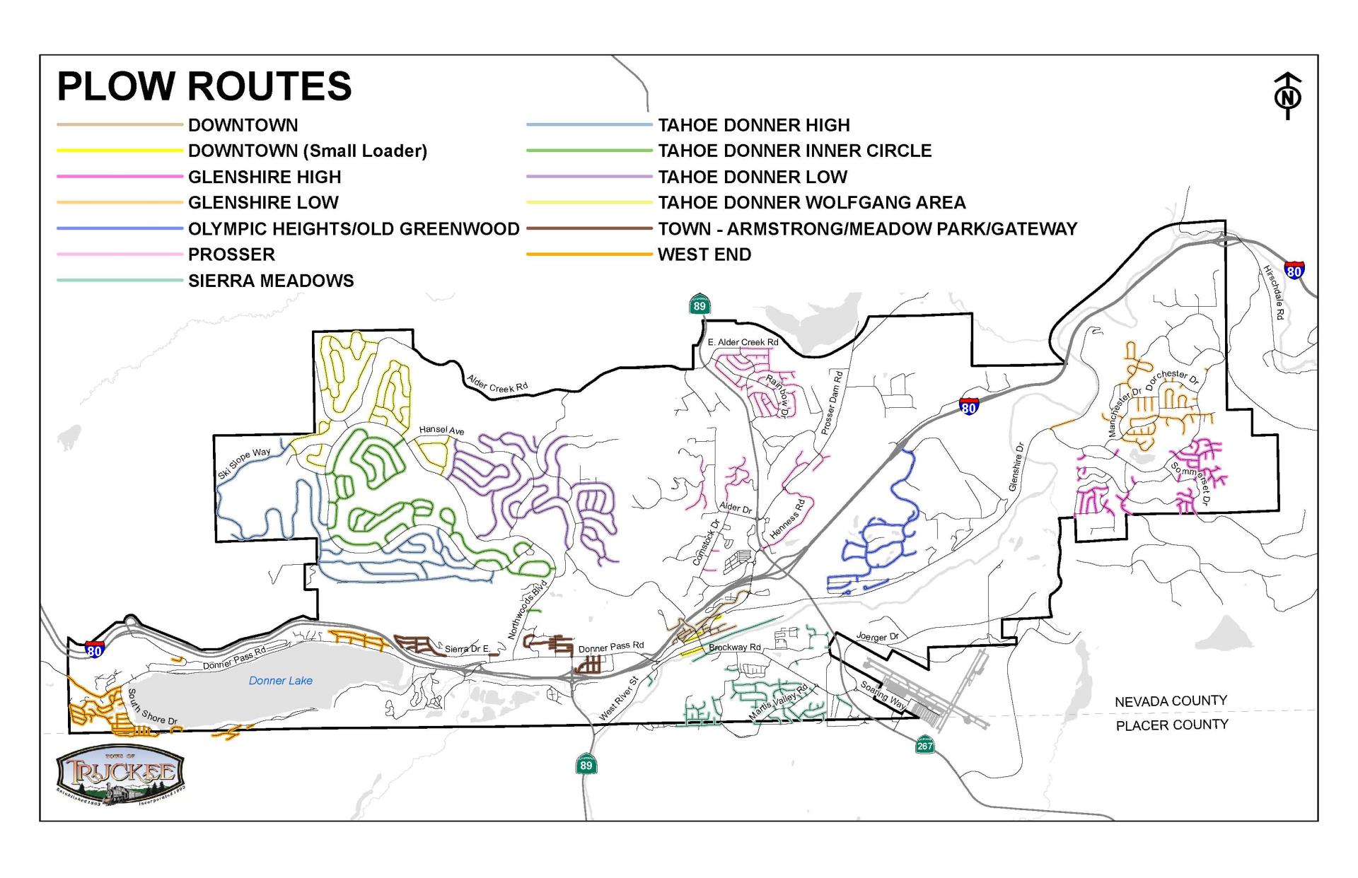 Town of Truckee Plow Routes