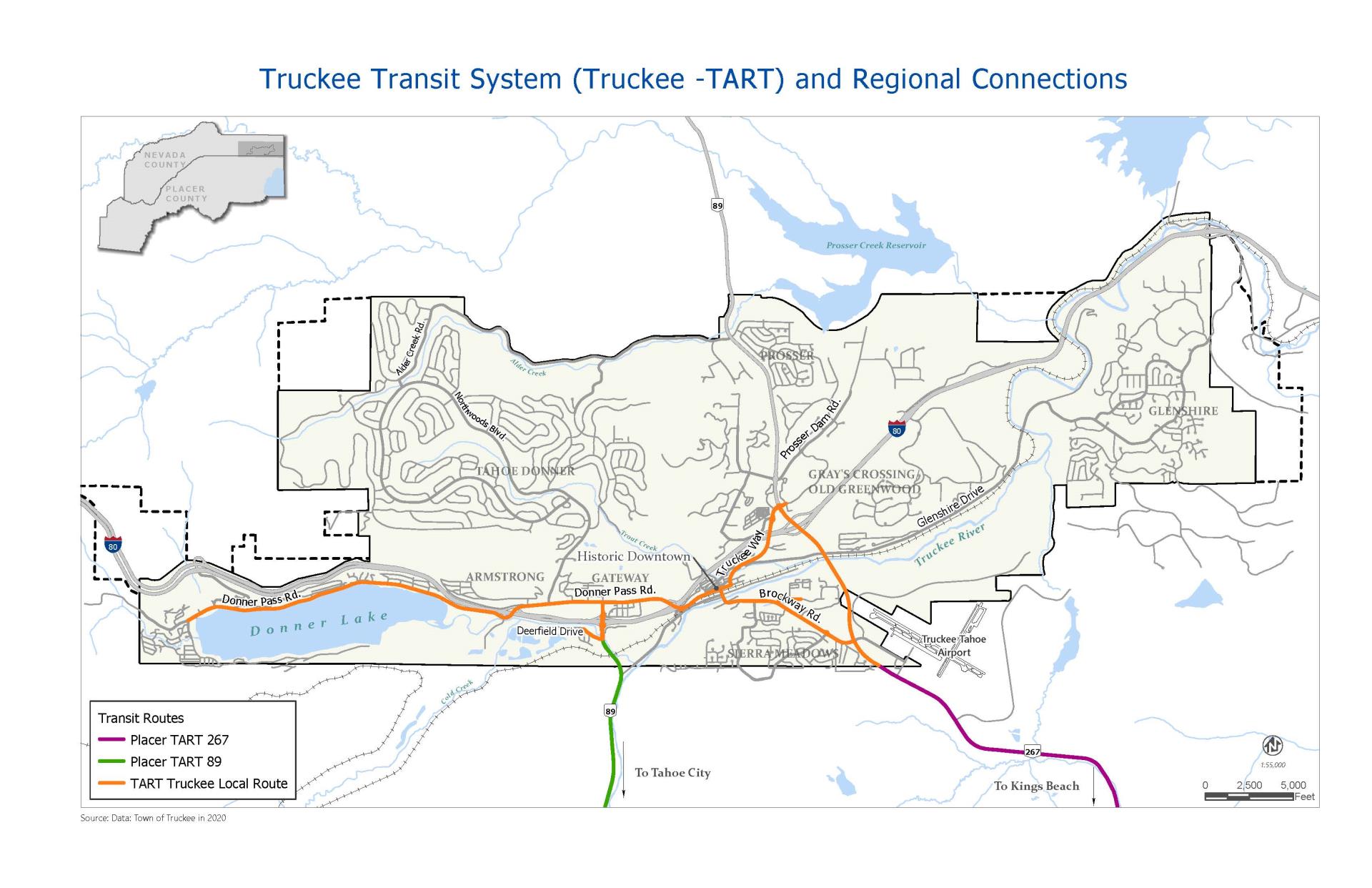 2020 Truckee Local and Regional Transit Routes