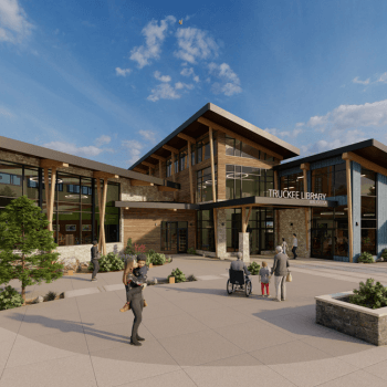 A rendering of the new Truckee Library 