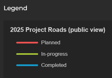 Paving Live Map Legend