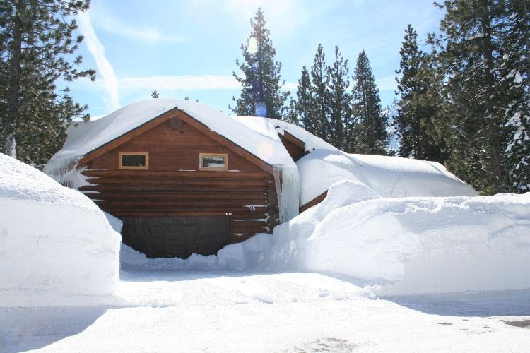 Snow Surrounding a Truckee Home