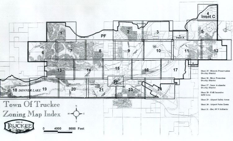 Town of Truckee Zoning Map Index